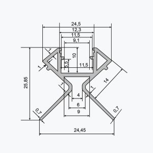 TEMPOLISTEL® A138 LED-profiil vaheseinapeale - Pilt 2