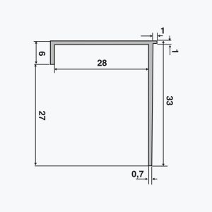 TEMPOLISTEL® B108 Kipsplaadi lõpetusprofiil BA25 - Pilt 2