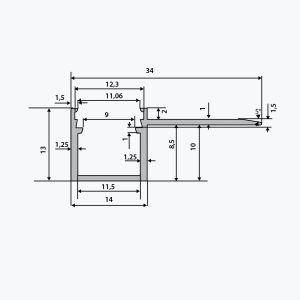TEMPOLISTEL® B116 lame LED-profiil - Pilt 2