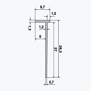 TEMPOLISTEL® B118 BA6 vaheseina lõpetusprofiil - Pilt 2