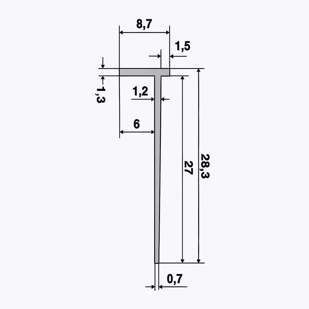 TEMPOLISTEL® B118 BA6 vaheseina lõpetusprofiil - Pilt 2